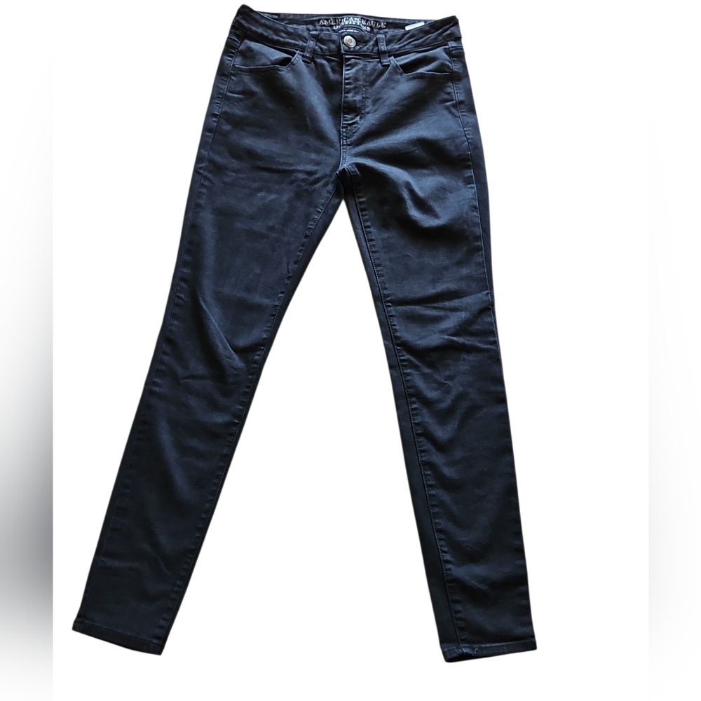 AEO black high-rise jegging jeans. Super super stretch Womens 8
